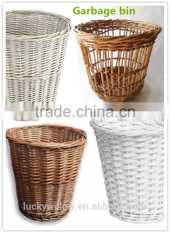 VINTAGE OFFICE WICKER WASTE BASKET,RUBBISH BIN