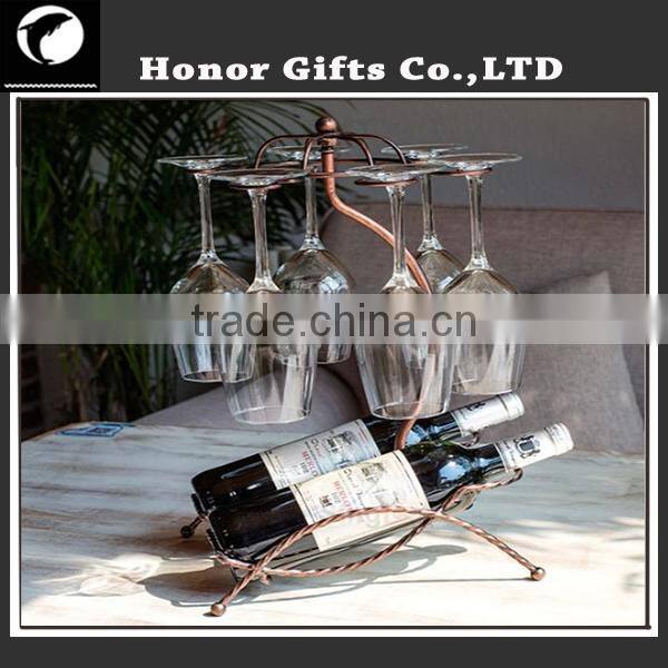 Vintage Wine Bottle Holder Antique Wrounght Iron Funny Wine Bottle Holder