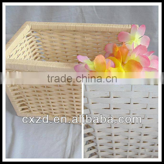 Modern kitchen family of white folding willow basket