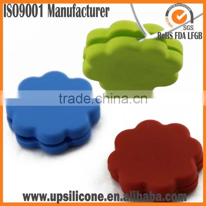 flower shape silicone earphone cable holder