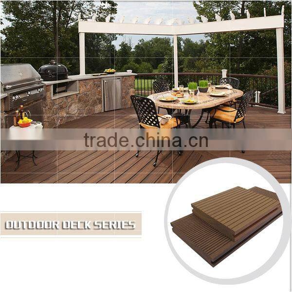 2014 new WPC composite decking floor, waterproof and easy install floor tile, low price WPC decking floor for sale, solid floor