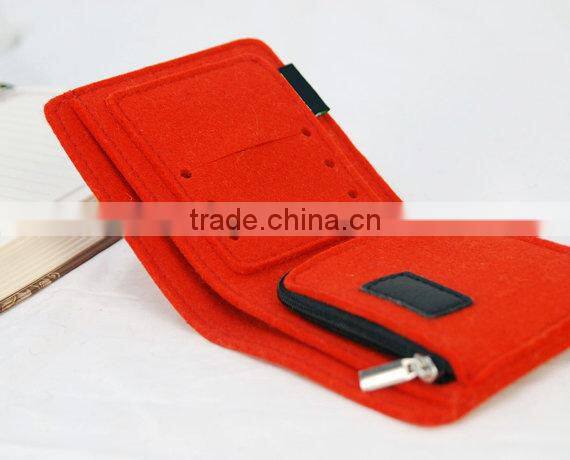 2017 wholesale 100% Wool Felt multiple purse card holder Wallet made in China