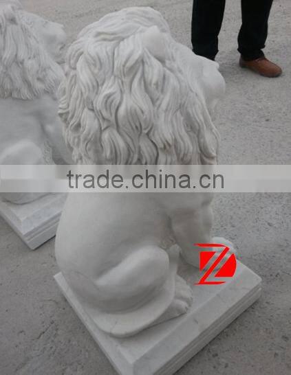 sitting lion marble statues for sale