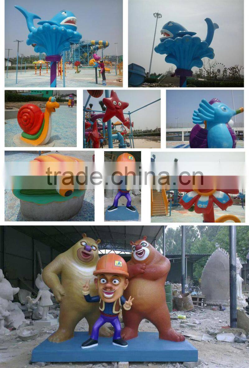 hand craving fiberglass flower pot