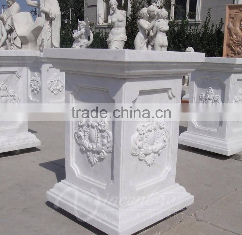 china supplier wholesale art deco stone marble bases for sculptures