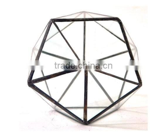 Geometric Stained And Handmade Glass Terrarium
