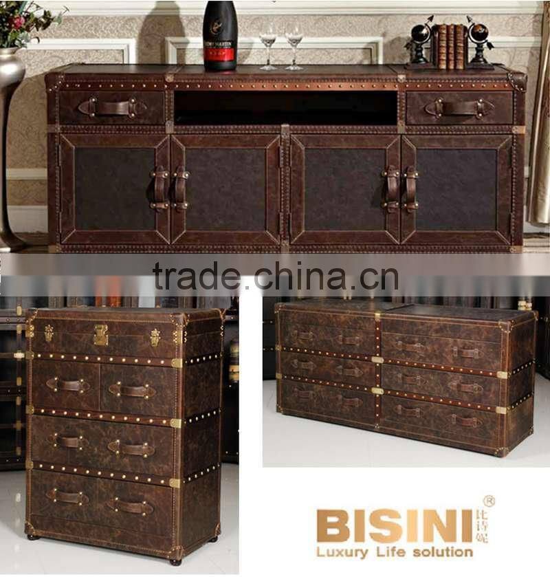 BISINI Leather Office Desk, Study Room Desk, Office Furniture (BF08-0246)