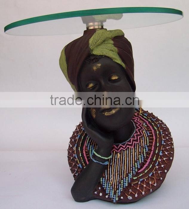 Indian antique lady resin statue