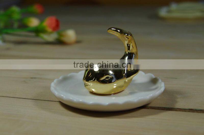 Promotional ceramic tray jewelry holder ring holder