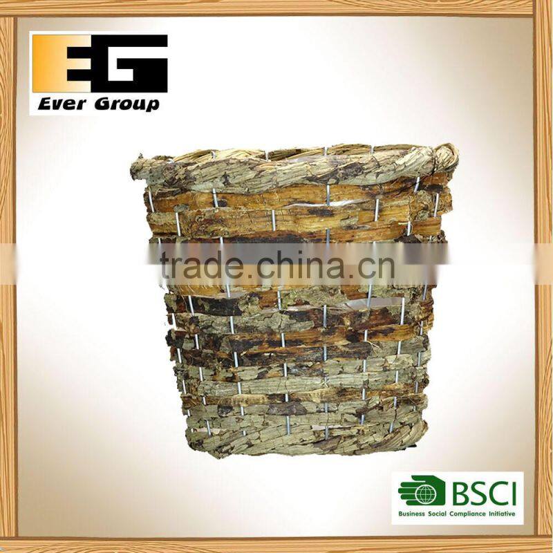 Eco-friendly Nature Rattan Garden Planter Flowerpot and Storage Basket
