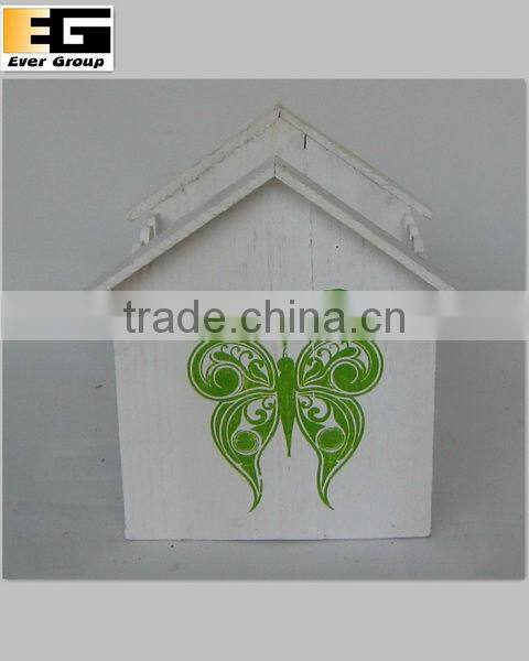 white wash wooden flower planter
