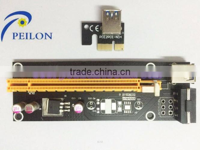 60cm USB 3.0 PCIE 4PIN X1 TO X16 with power supply cable / PCI-e 6PIN 1x to 16x Adapter