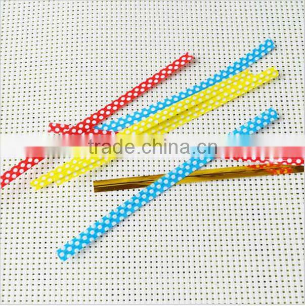 Coloured Polka Dot Plastic Twist Ties For Cake gift Pops Kit Sealing Cello Bags Plastic Bags