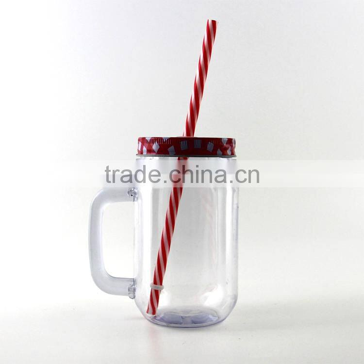 Eco-Friendly Feature 14OZ mason jar with handles