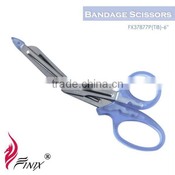 Japanese Stainless Steel Blade Semitransprent Grip Nurse Bandage Scissors