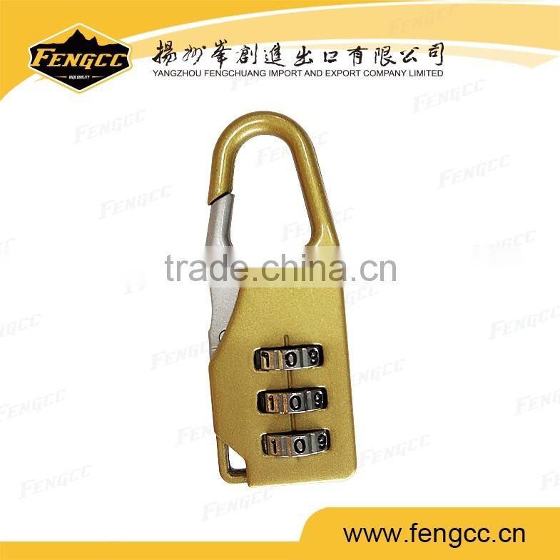 Red color TSA code luggage lock password combination lock for international travel
