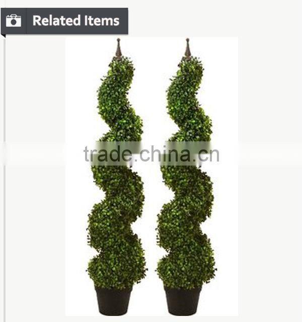 Chinese synthetic topiary boxwood grass tree for Christmas garden decoration