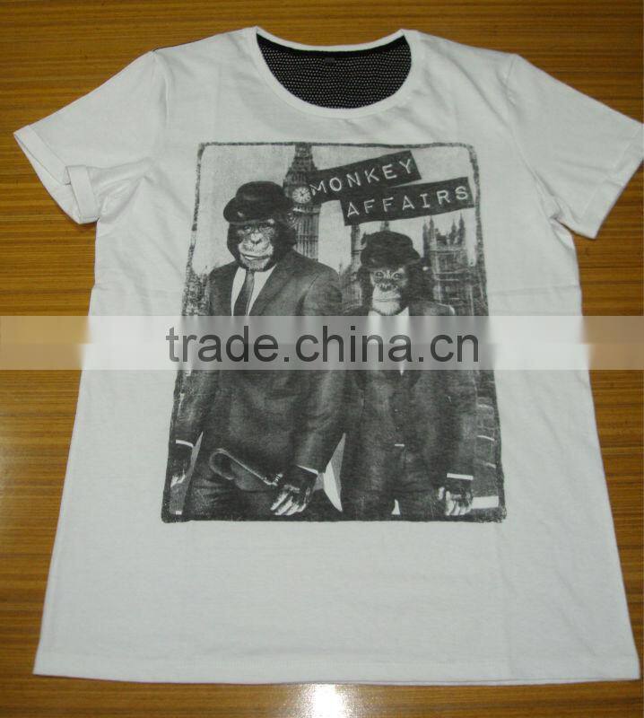 Latest design nice printed Fashionable Mens cotton T-shirt