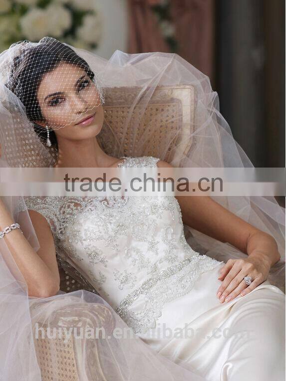 real cap sleeve lace satin sharara wedding dress