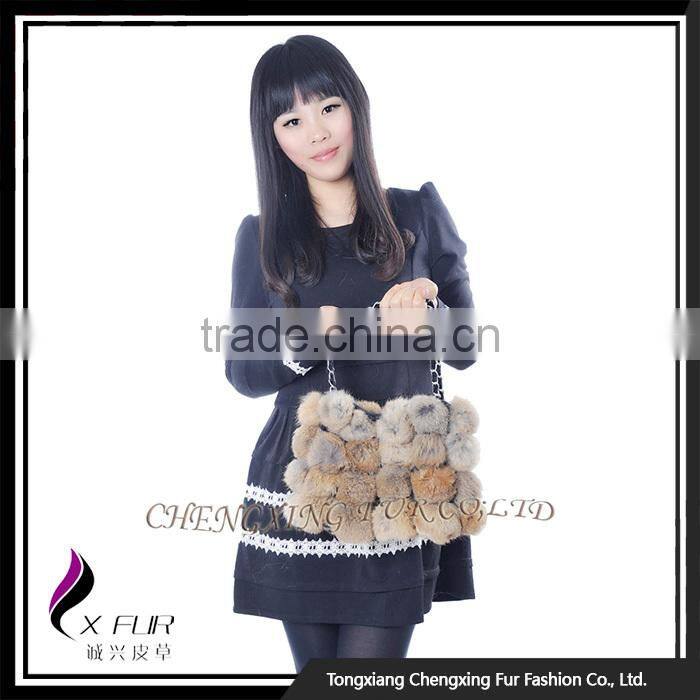 CX-H-11A Fashionable Ladies Genuine Rabbit Fur Lady Fashion Handbag
