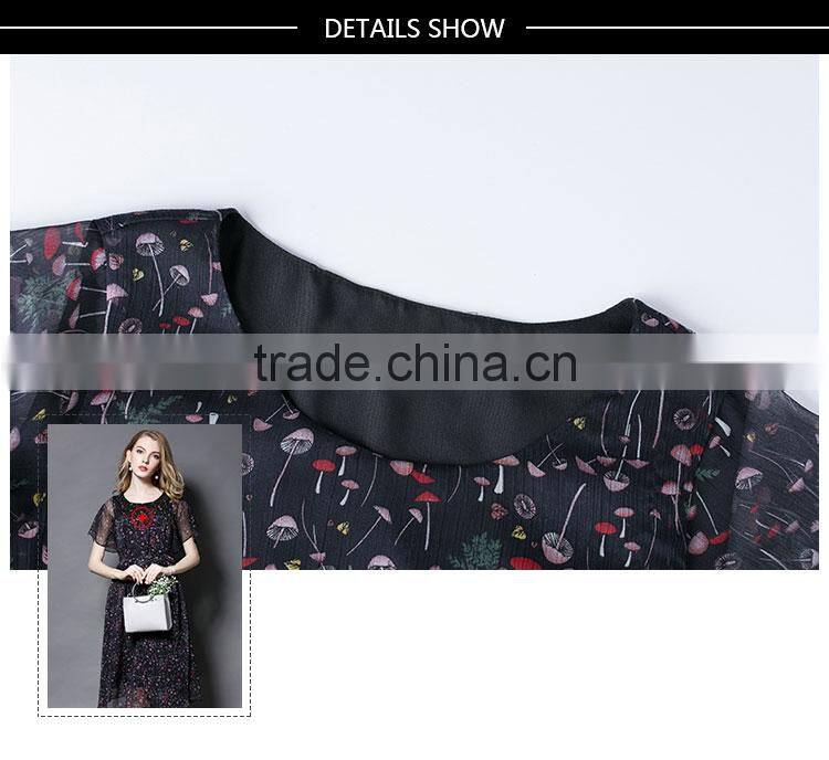 MAXNEGIO Long Summer Lady Dresses Elegant Design Fashion Chiffon Dress