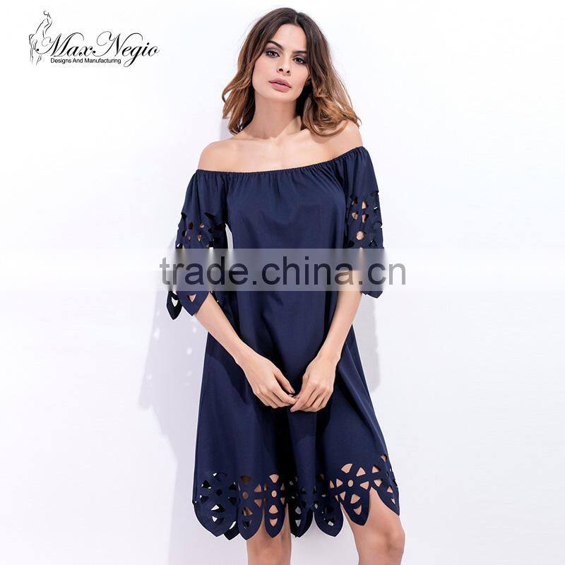 Maxnegio gorgeous white hollow out women summer dresses