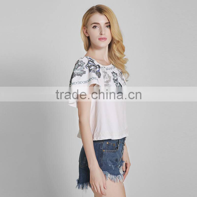 Maxnegio fashion off shoulder women casual blouse designs