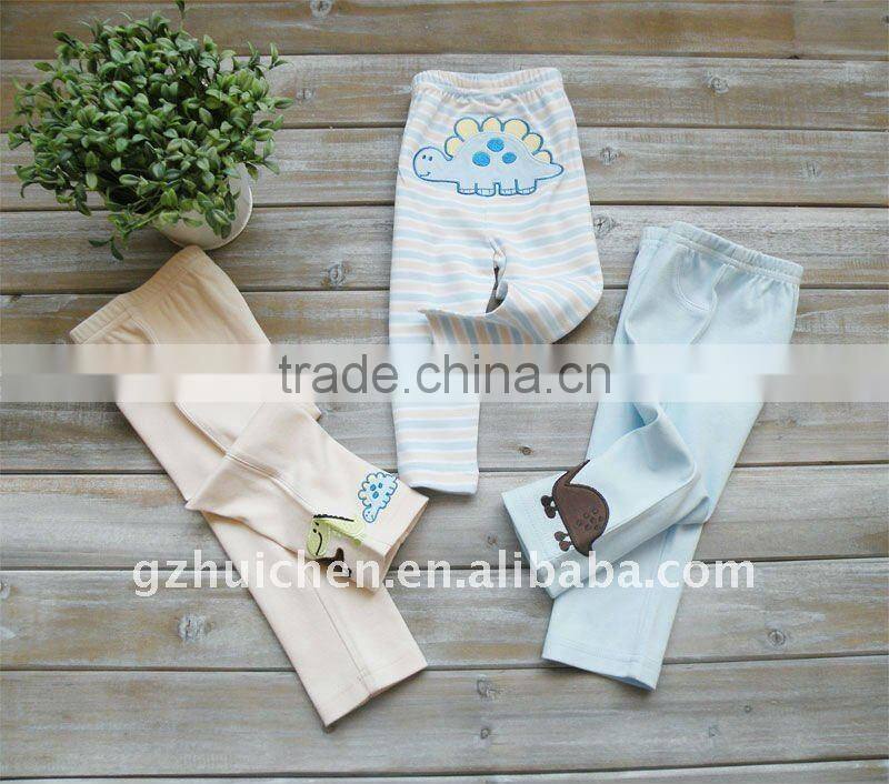 mom and bab 2012 spring baby wear 100% cotton embroider long pants