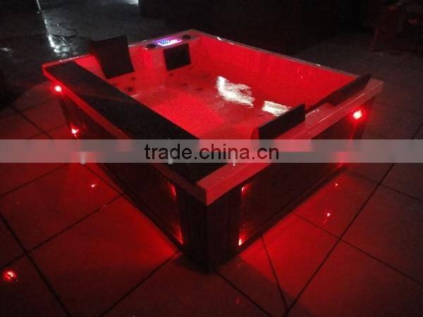 Luxury hot tub spa with LED waterfall