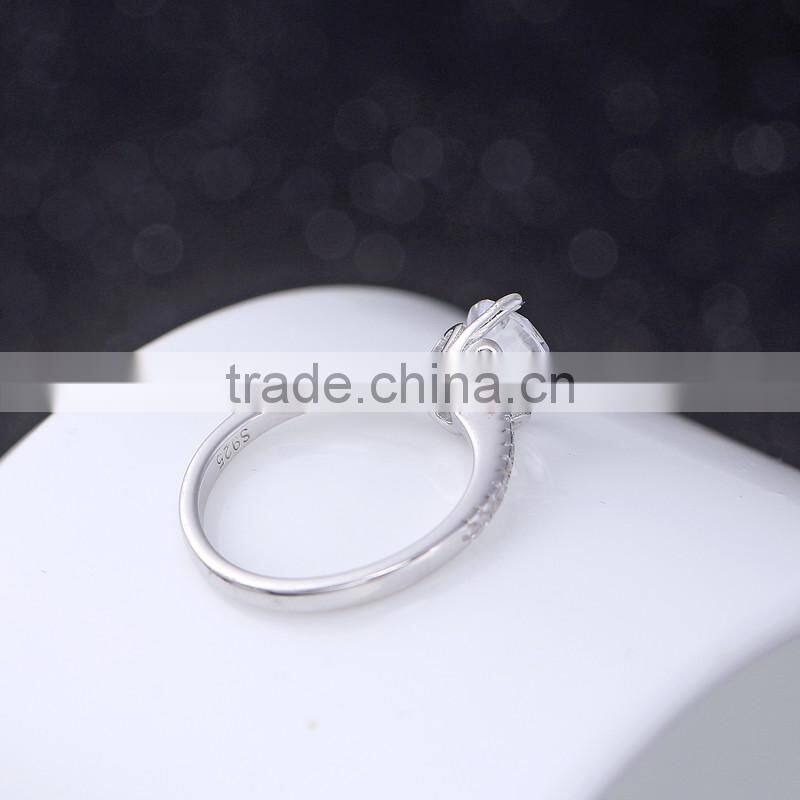 Hotsale inspiratioanl jewelry classical wedding bands s925 silver CZ rings