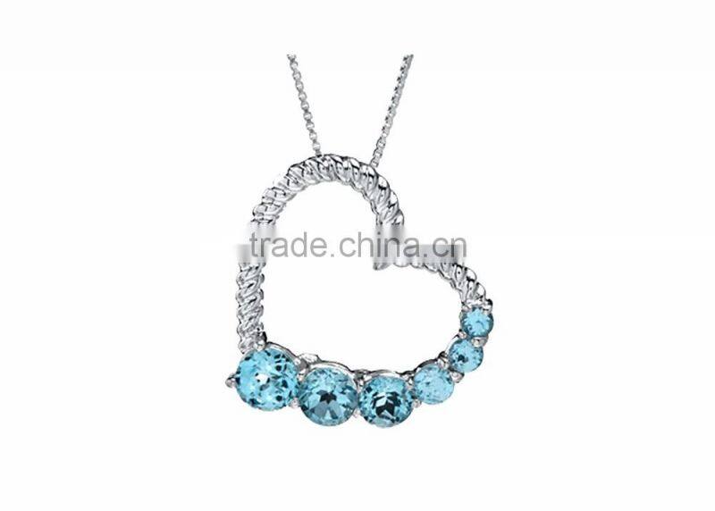 Latest Silver Plated Gemstone Design Pendant