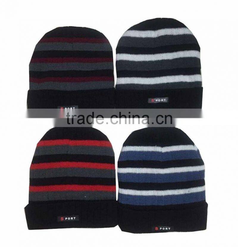knitted high quality sports beanie hat polar fleece cheap beanie hats