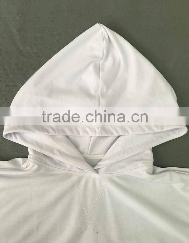 2017 high quality men's white plain short sleeve hoodie the sweatshirt