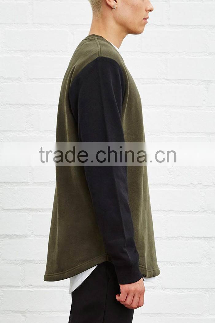 OEM new trend design two tone sweatshirt men blank