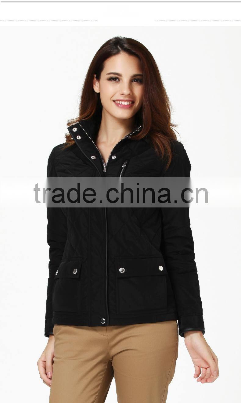 Best Popular Ladies Quilting Short Jacket With Stand Collar