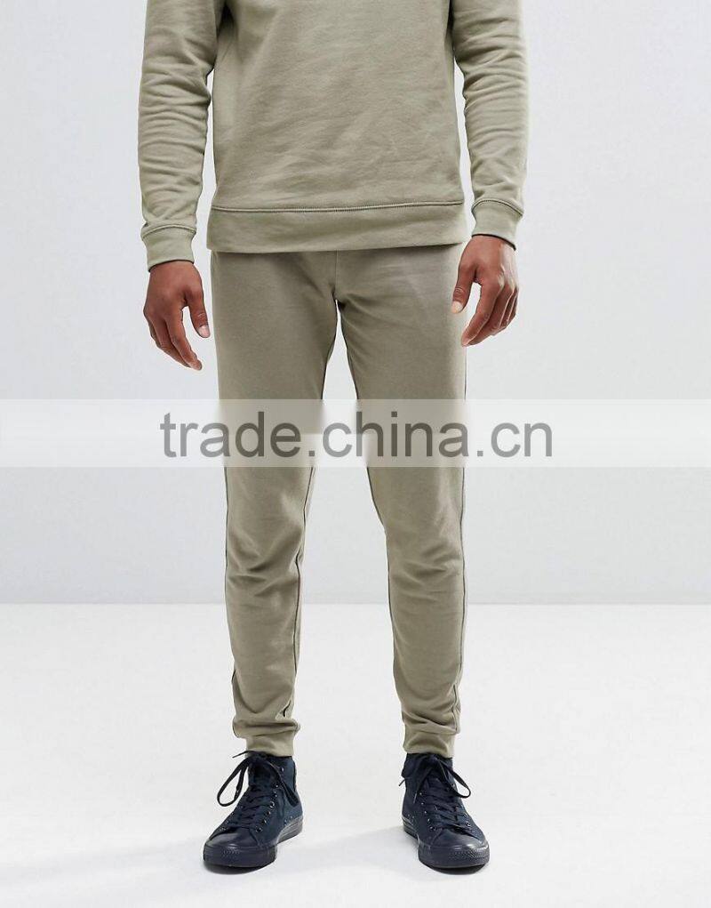 plain men sweatsuit slim fit sets soft cotton spandex tracksuit custom