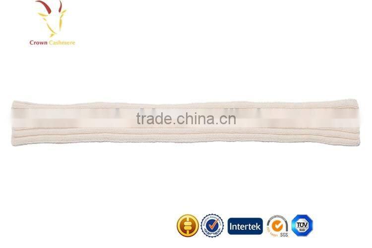Luxury Rib Cashmere Wool Long Scarf