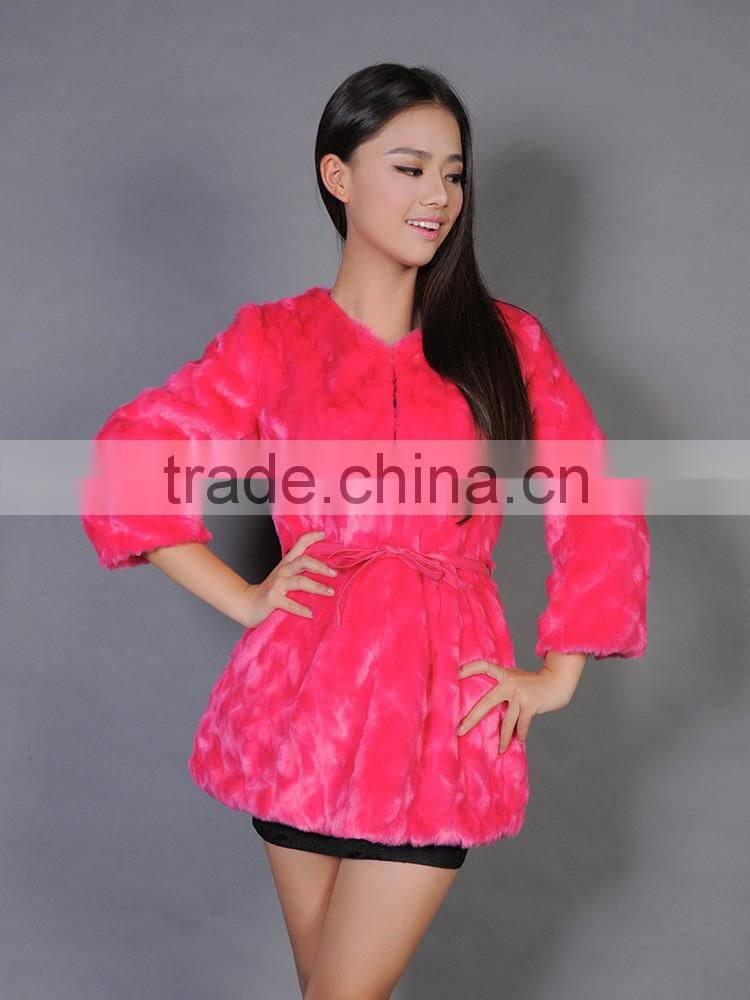 2016 women coat long faux rabbit fur coat price factory direct