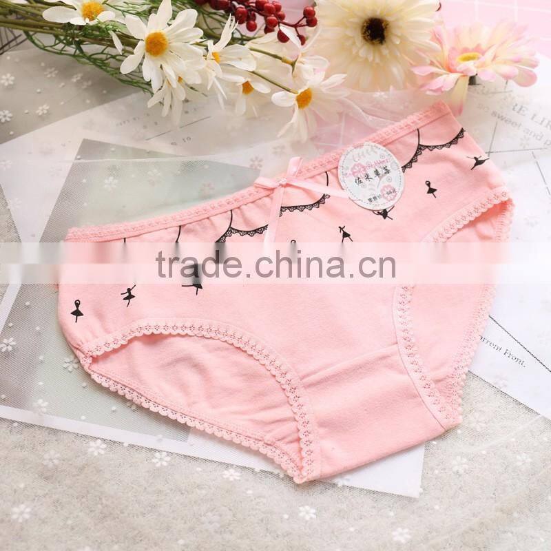 Cute girl cotton briefs underwear Custom Sexy Ladies Underwear cotton panties c7