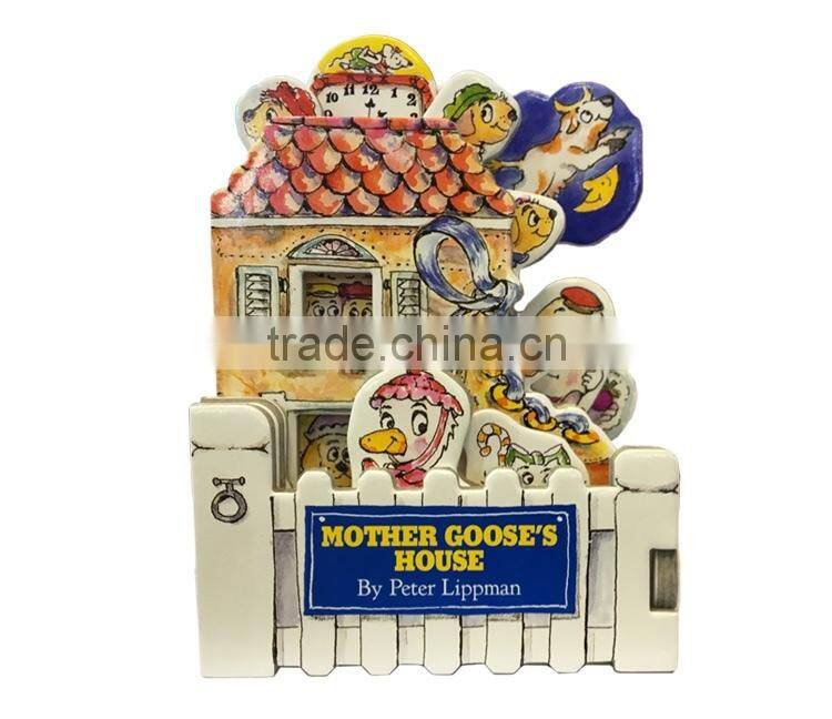 mini-house book children board book grey board die cutting book