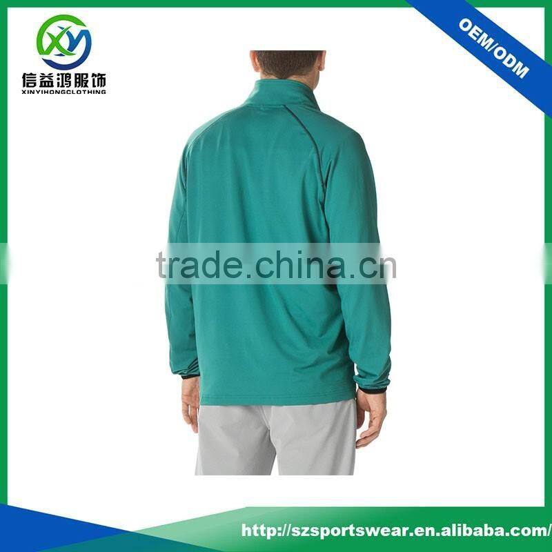 Popular style custom green color raglan sleeve 1/4 zip pullover windbreaker gym hoodie