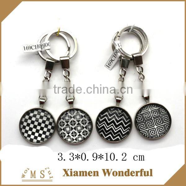 promotional glass kayring OEM key chain made in China