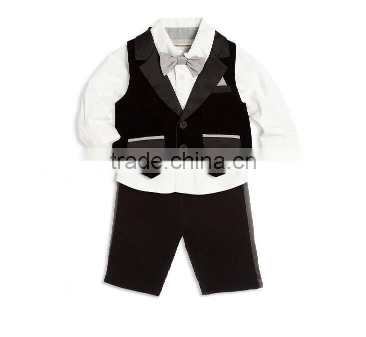Latest design baby suit for wedding fashion shirt/pants/vest 3 pieces