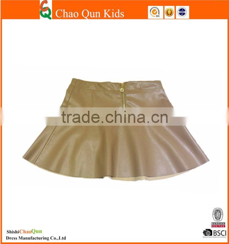 wholesale summer cheap baby girls mini kids leather skirt
