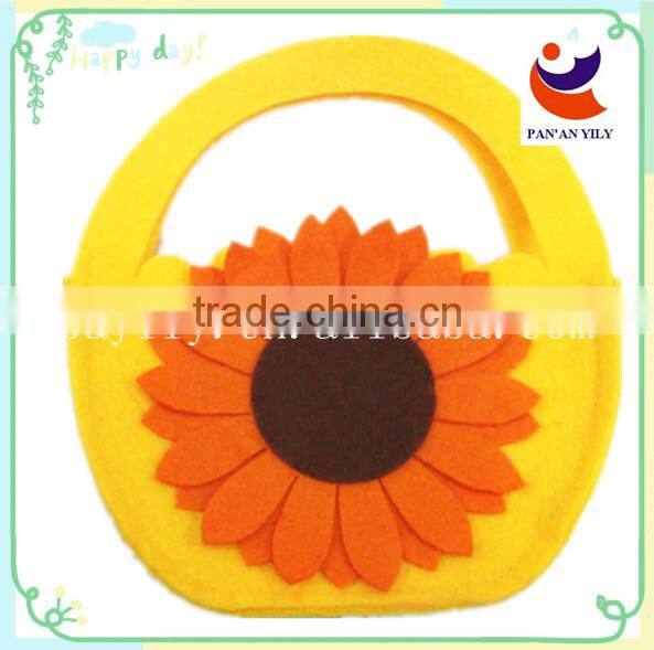 hot sale fashion yellow easter bag decoration easter basket decor