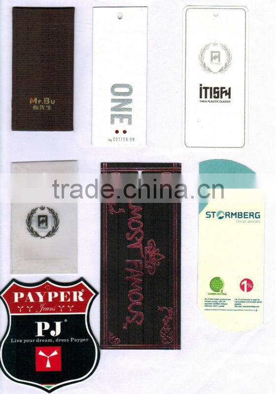 customized design logo paper hang tags