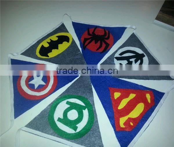 Comic Retro Superhero Kids Party Bunting Flag FOR Childern Bedroom