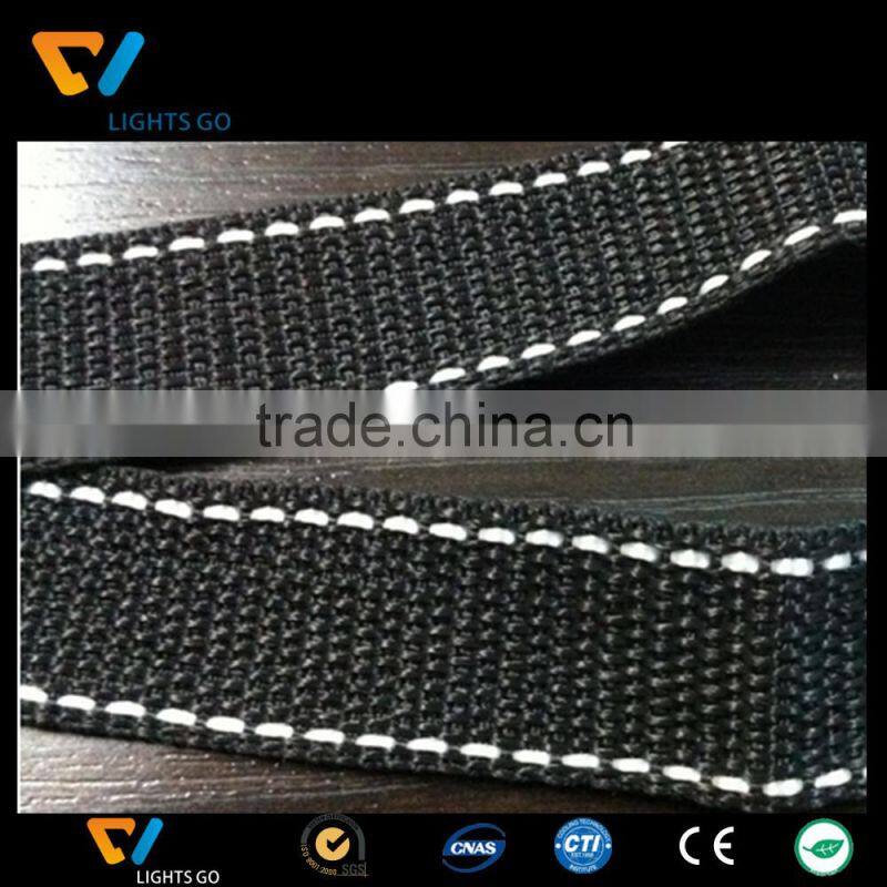 custom polyester webbing logo/glowing webbing/construction colored webbing