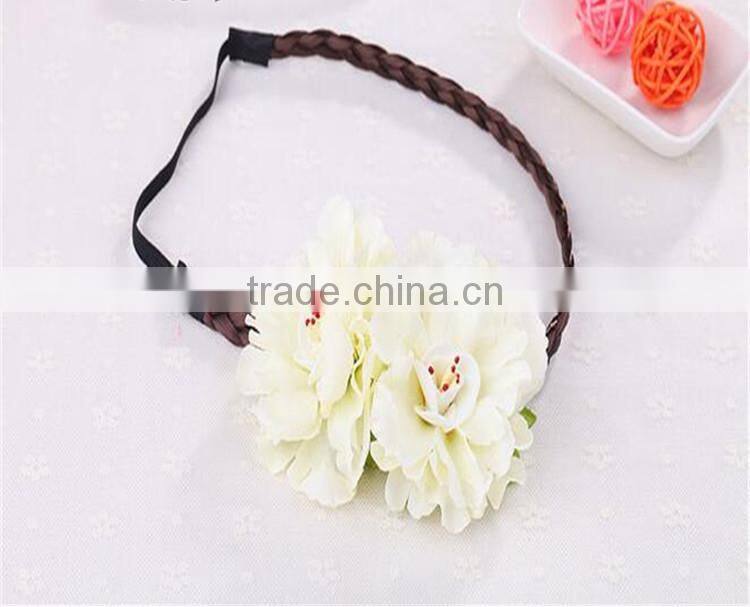 Hawaii Flowers Wig Hairband Wreath Hair Hoop Beach Bohemian Hairpin Fashion