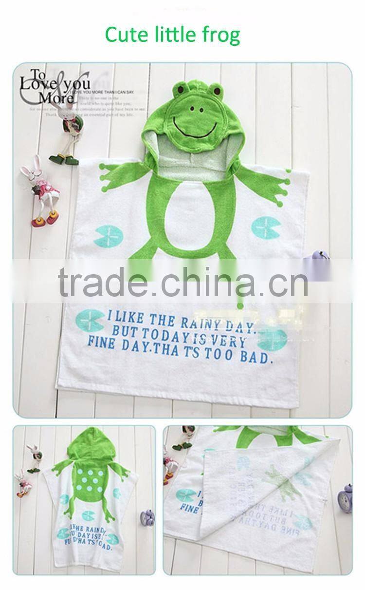 Cotton poncho towel childrens poncho printed poncho